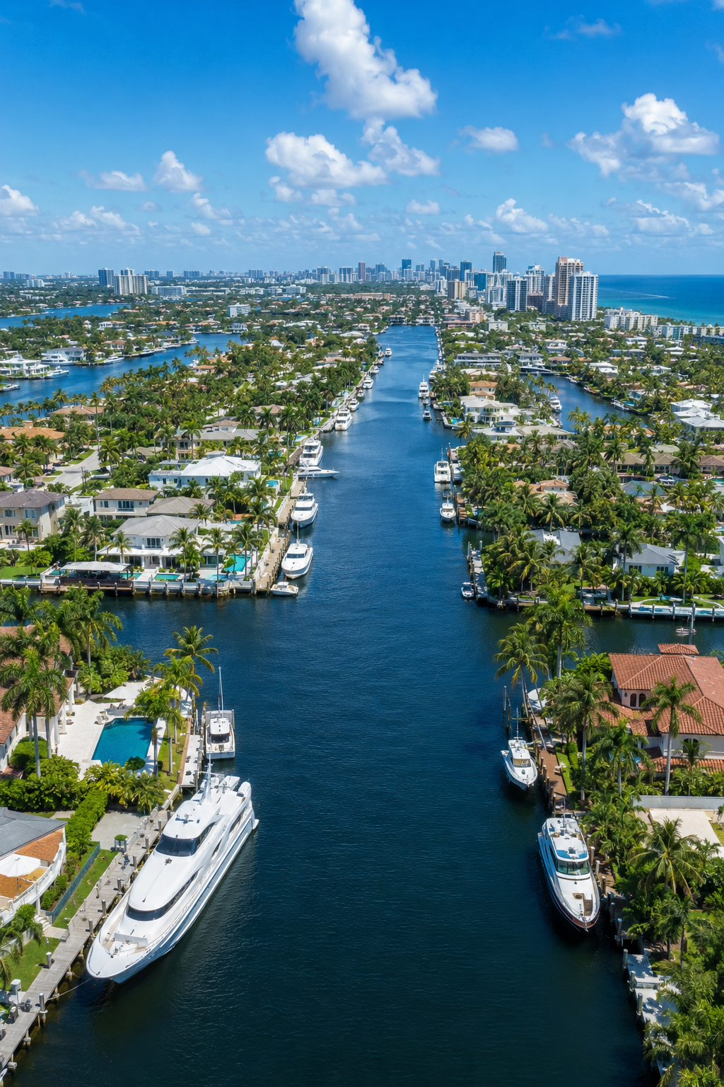 Luxury canal lifestyle by the coast