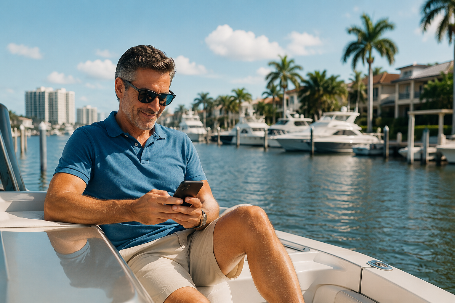 Relaxed day at the marina