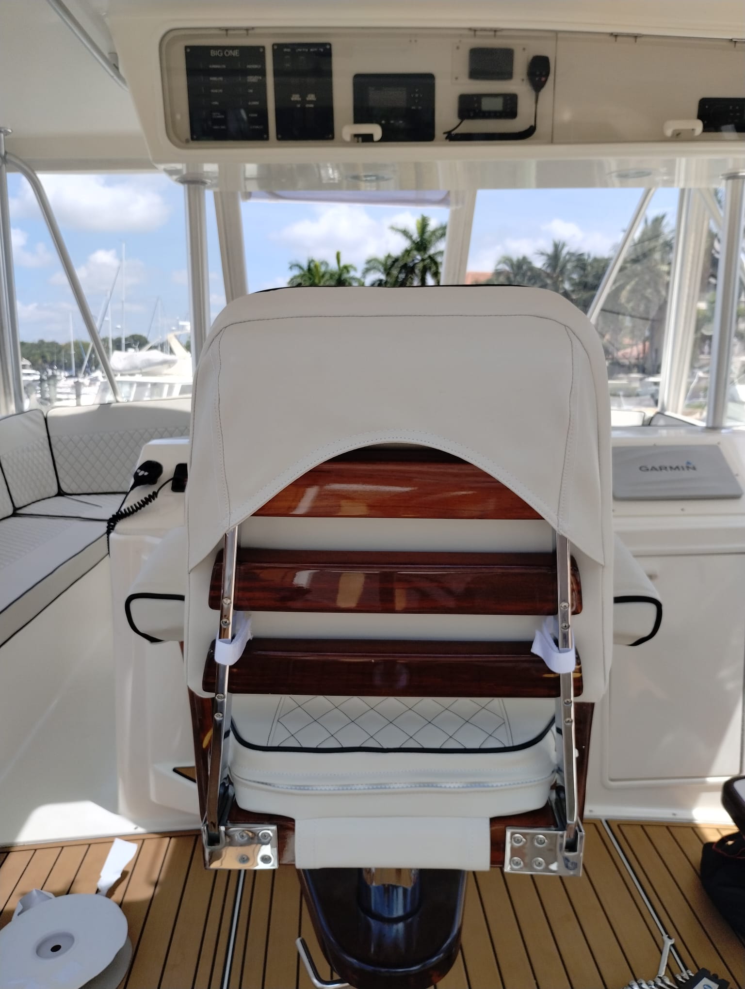 Image depicting a new custom upholstered Captain's Chair.